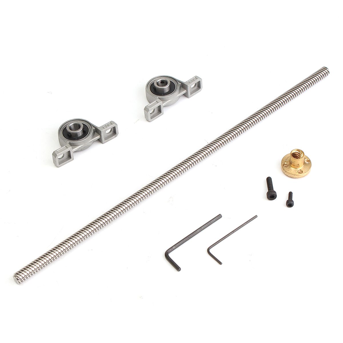 LILICEN HYF 3D Printer Parts Stainless Steel Lead Screw Coupling Shaft Mounting Bracket T8 300mm for 3D Printer LILICEN HYF 3D Printer Parts Stainless Steel Lead Screw Coupling Shaft Mounting Bracket T8 300mm for 3D Printer