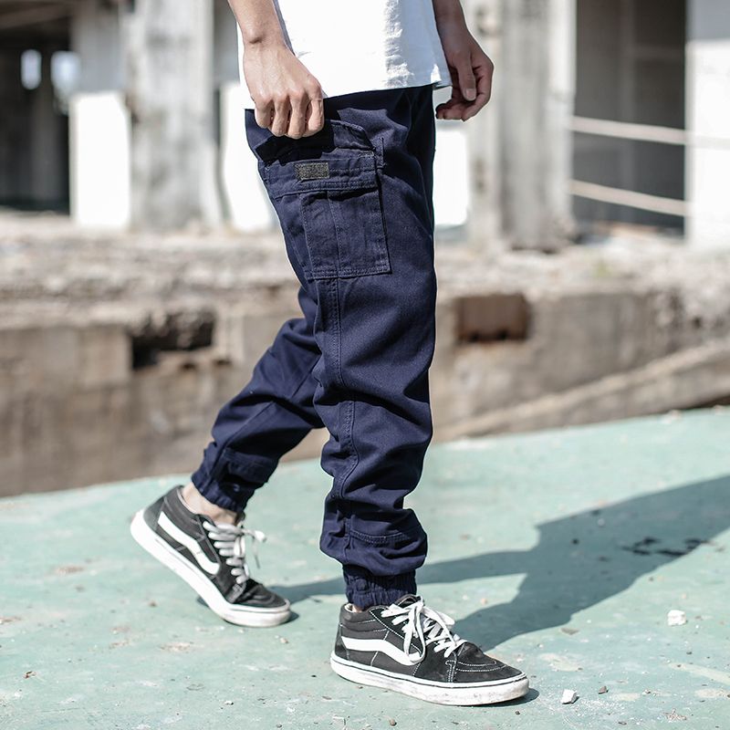 Compra 2018 Moda Streetwear Hombres Jeans Jogger Pantalones Azul Oscuro  Color Suelto Ajuste Estilo Punk Hip Hop Pants Pantalones Grandes Bolsillos  Cargando Hombres Barato | Entrega Rápida Y Calidad | Es.Dhgate