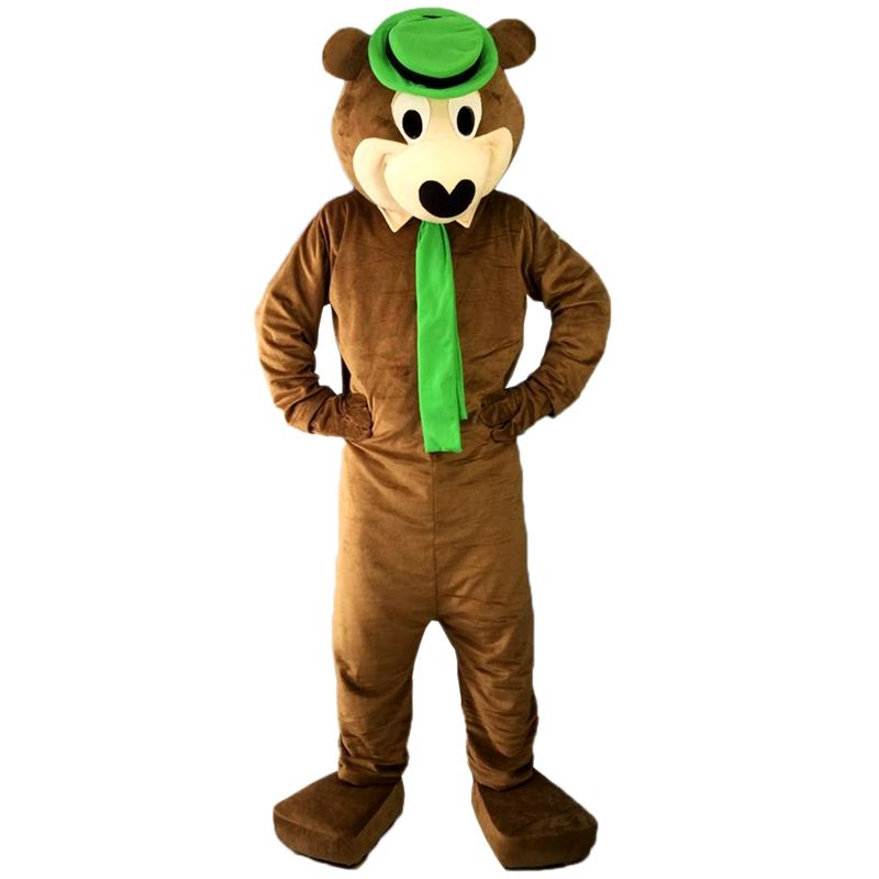 Professional New Brown Yogi Bear Mascot Costume Fancy Dress Adult Size