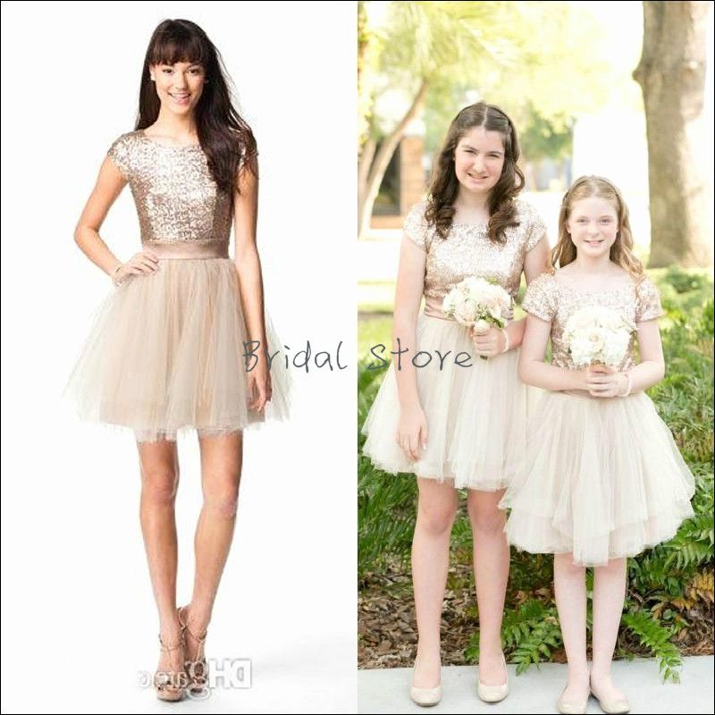 burgundy and rose gold flower girl dress