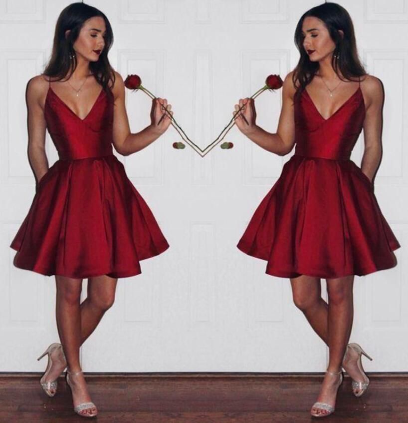 beautiful red cocktail dress