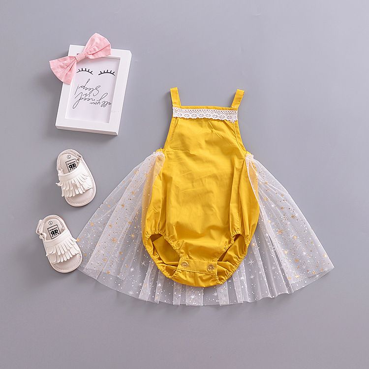 newborn yellow dress