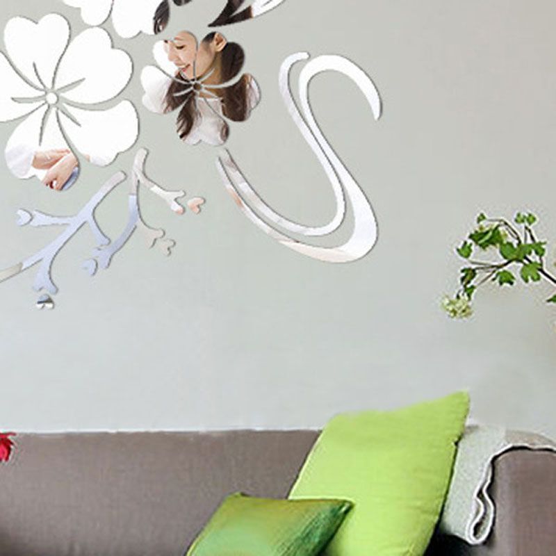 Feuilles Vertes Stickers Muraux 2 pcs Amovible Plante Tropicale Stickers  Muraux DIY Mur Art Décor Peintures Murales pour Salon Chambre