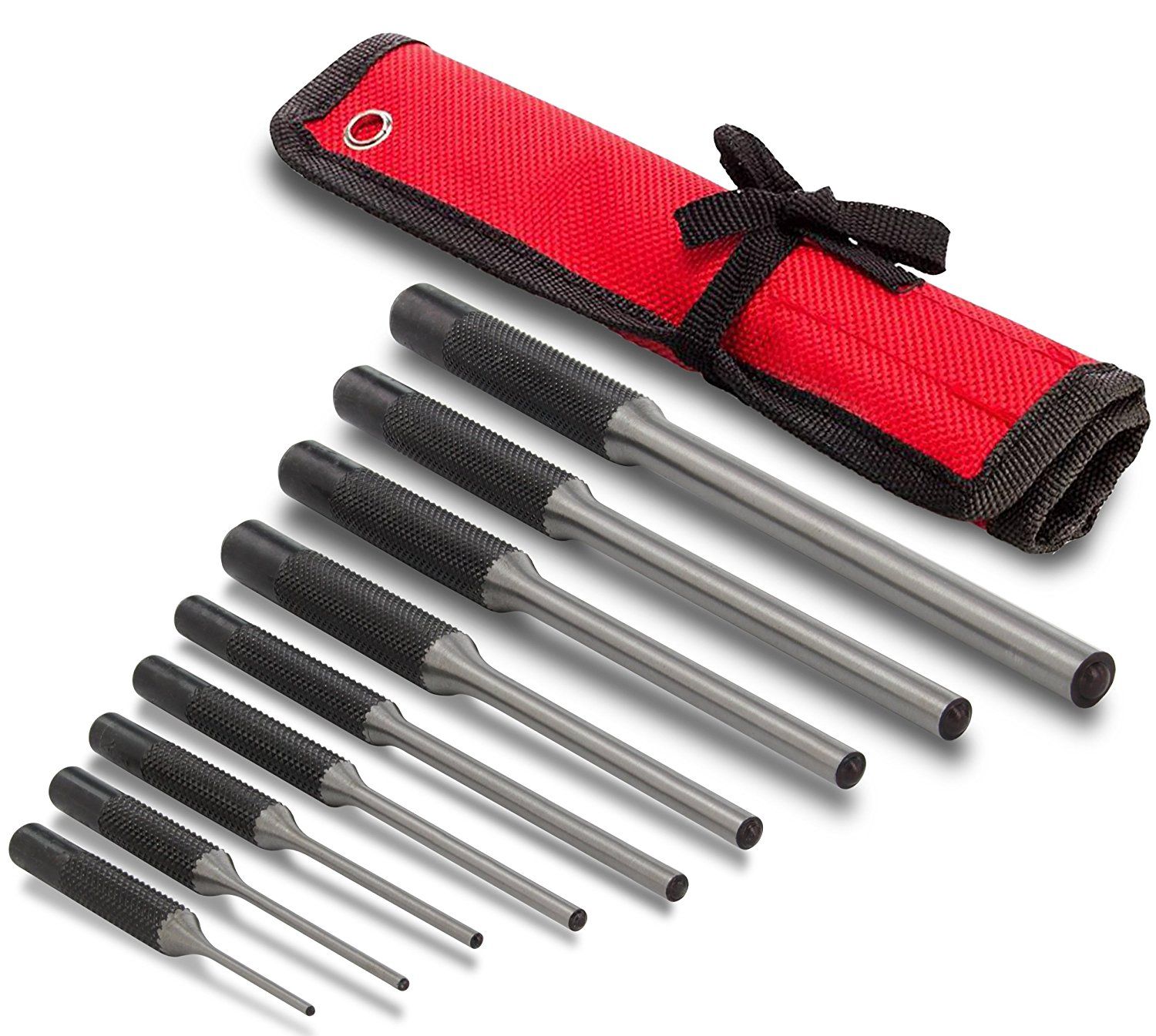 Xage 9 Pieces Roll Pin Punch Set and 4 Pieces Hollow End Starter Punch Tool with Carry Case Xage 9 Pieces Roll Pin Punch Set and 4 Pieces Hollow End Starter Punch Tool with Carry Case