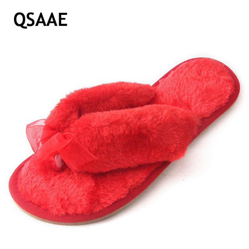 2017 New Women Comfortable Fur Slippers Indoor Shoes Wool Slipper