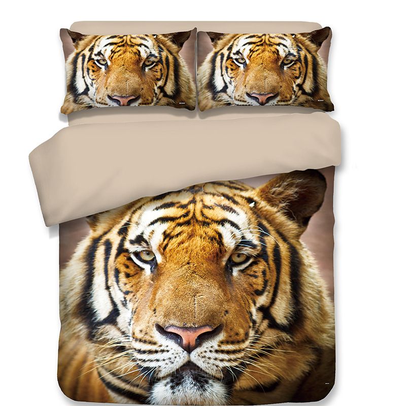 Novelty Gift Cool Animal Tiger Pattern Bedding Set Duvet Quilt