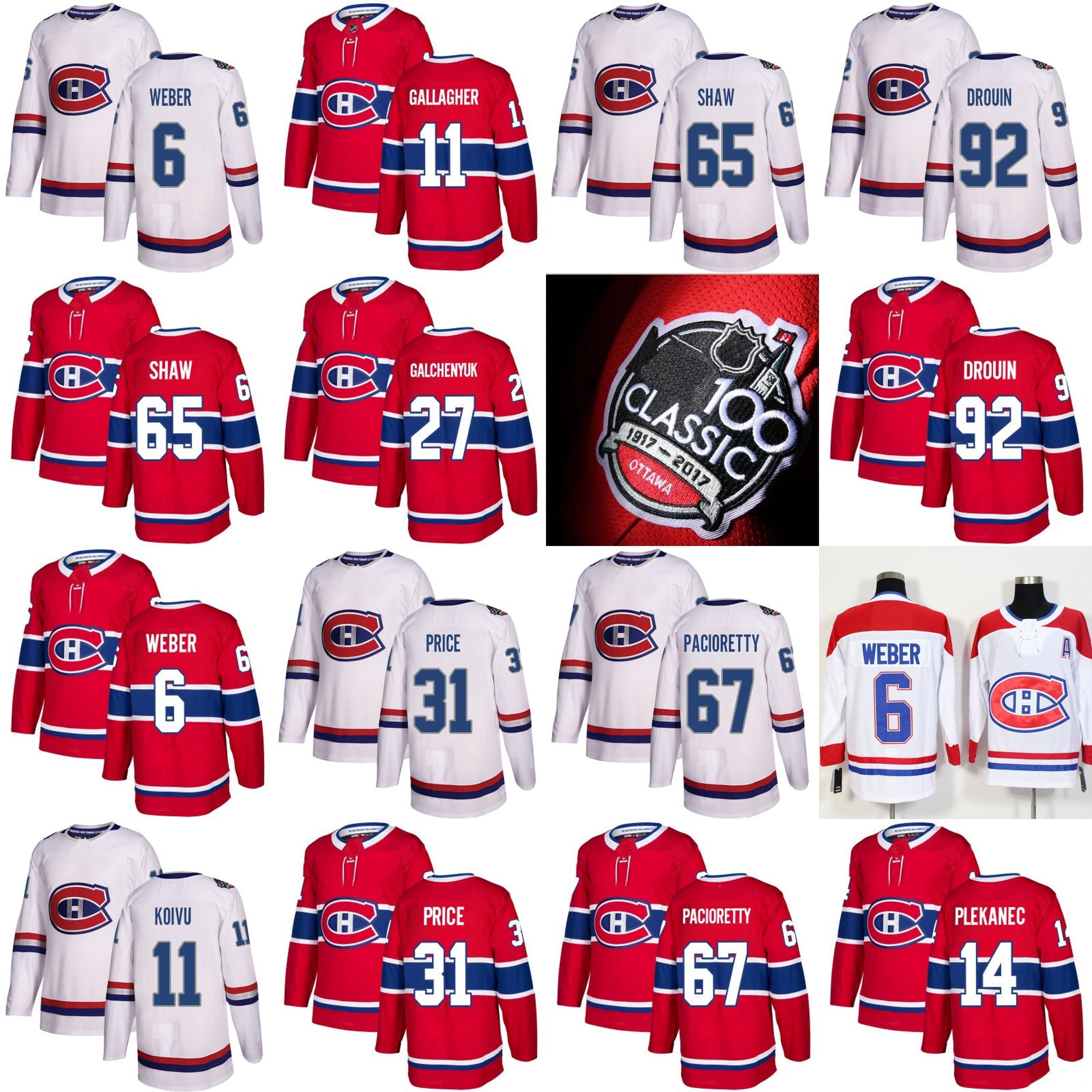 shaw canadiens jersey