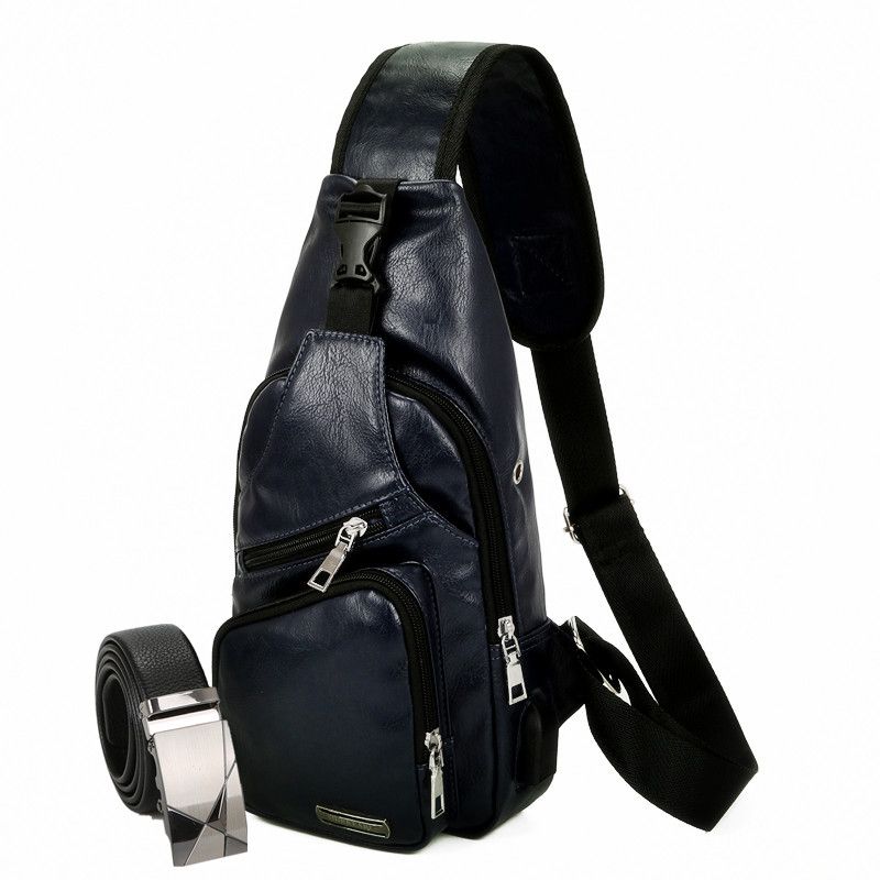 men's leather sling backpacks
