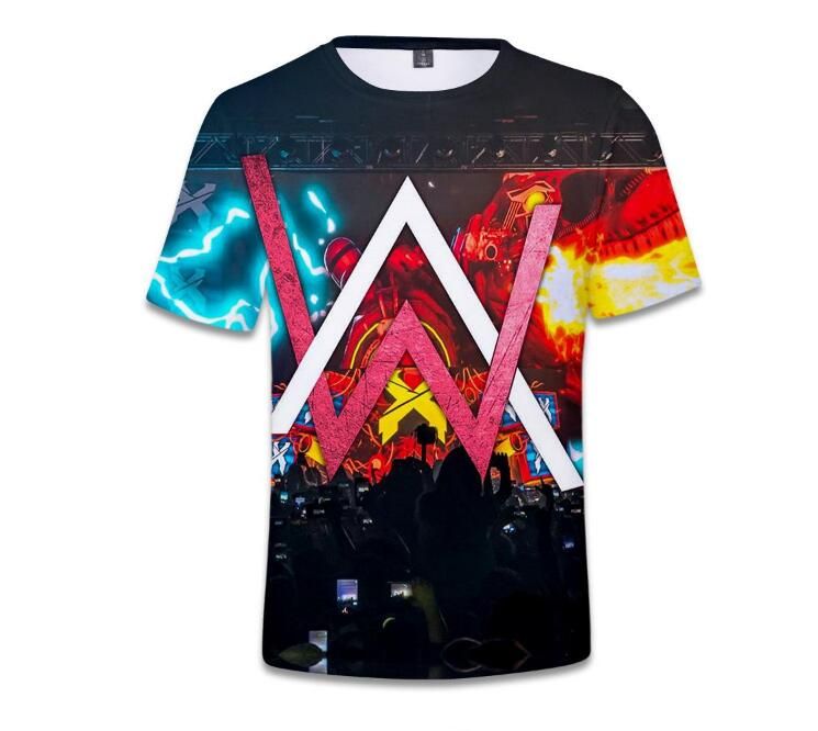 Camiseta con diseño hombre de Alan Walker 3D Print con diseño de verano de