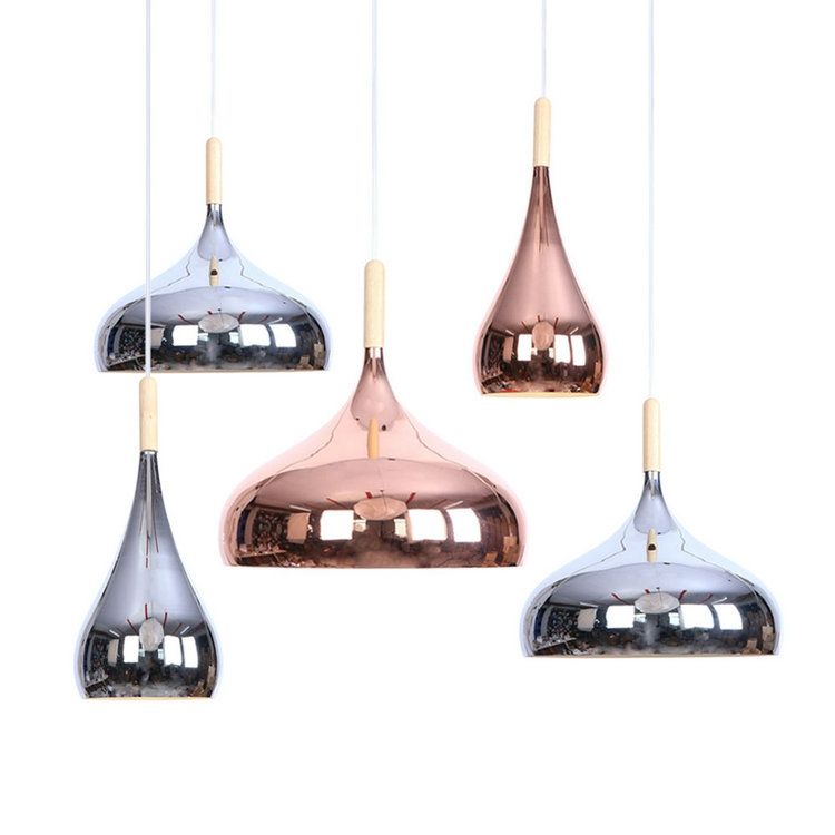 Nordic Post Modern Rose Gold Chrome Pated Chandelier Dining Room Bedroom Living Room Iron Simple Coffee Shop Lamps Multi Pendant Light Home Lights