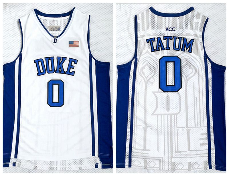Jayson Tatum 0 Duke Blue Devils Basketball Men Jersey - Navy - Bluefink