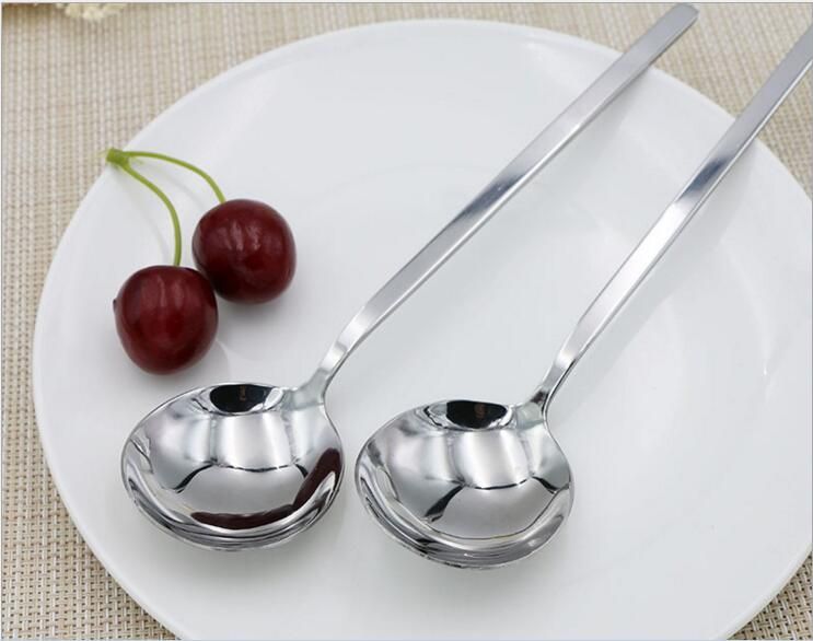 Long Handel Round Deep Spoon High Quality 410 Stainless Korean Style
