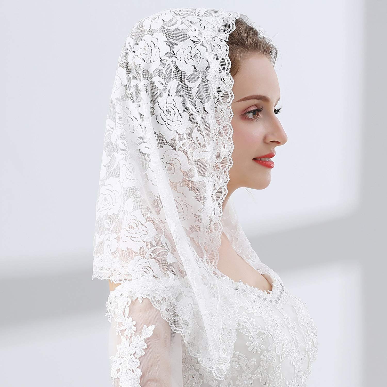 Velos hechos a mano mantilla de encaje Iglesia católica Iglesia velo cabeza cubierta misa latina Velos hechos a mano mantilla de encaje Iglesia católica Iglesia velo cabeza cubierta misa latina