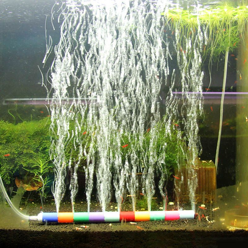 Alegi Small Aquarium Air Stones Cylinder Bubble Diffuser Airstones Fish Tank and Hydroponics Grey 16 Pcs
