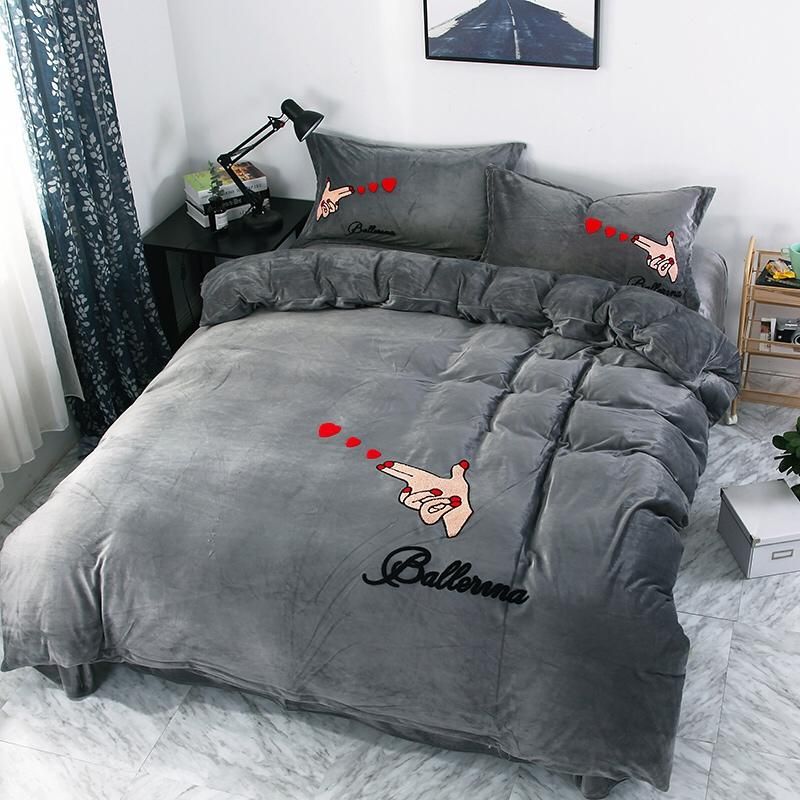 Spring Summer 100 Cotton Solid Bedding Sets Washed Silk Bedding