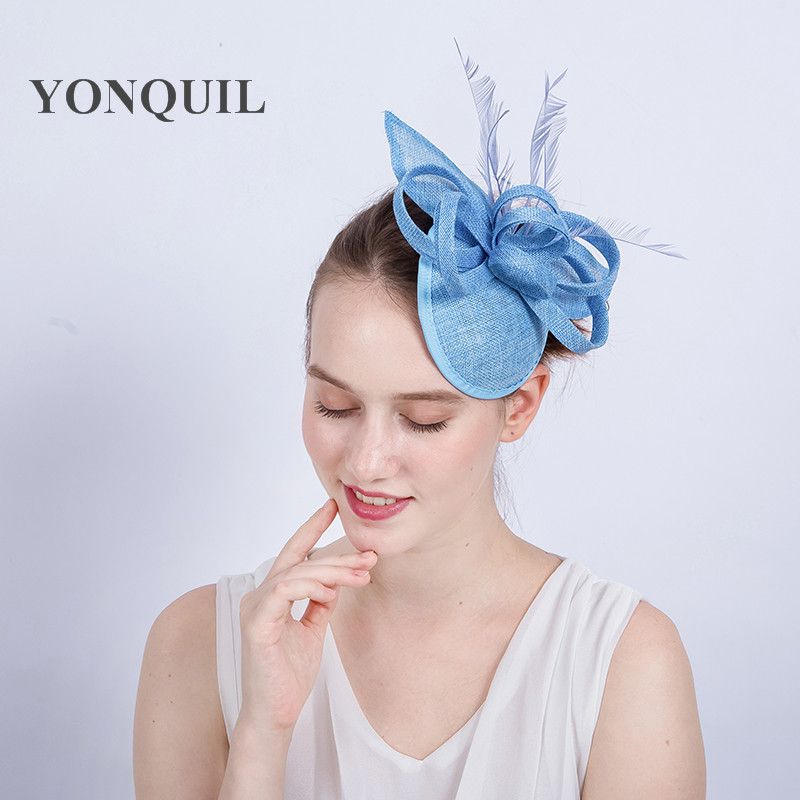 baby blue fascinator hat