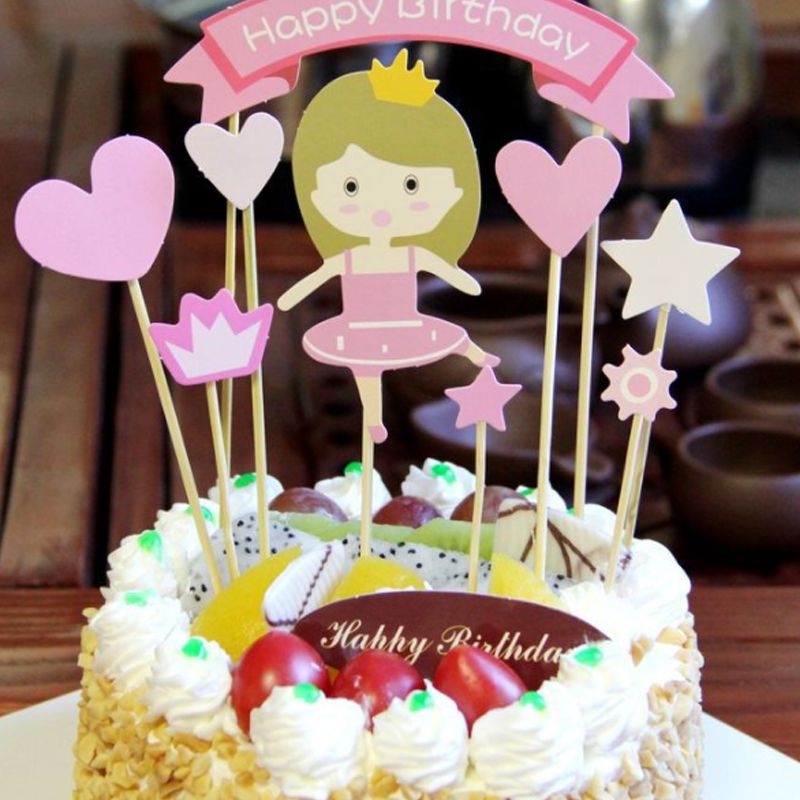 2019 Baby Shower Cake Toppers Kids Happy Birthday Theme Cake Decor