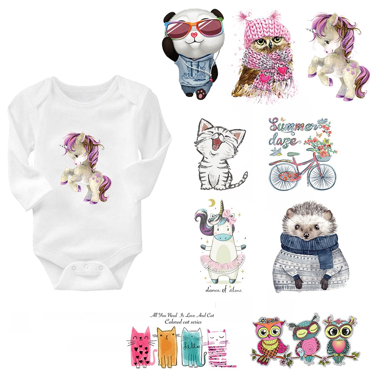 Pegatinas en la en los parches para ropa de bricolaje Idea de