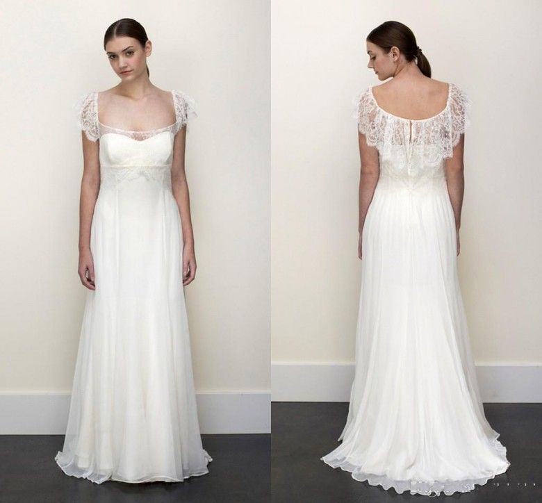 empire waist boho wedding dress
