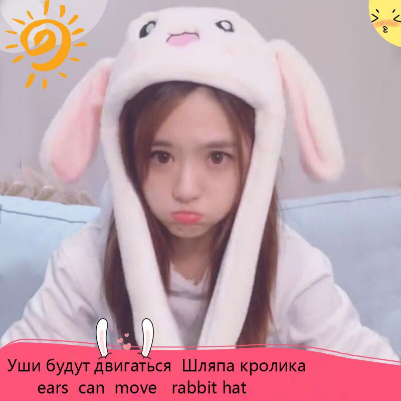 satin al hareketli tavsan sapka kulak hareketi sapka komik beyaz tavsan sapka hayvan kis sapka kadinlar kizlar icin cocuklar tl26 75 tr dhgate com