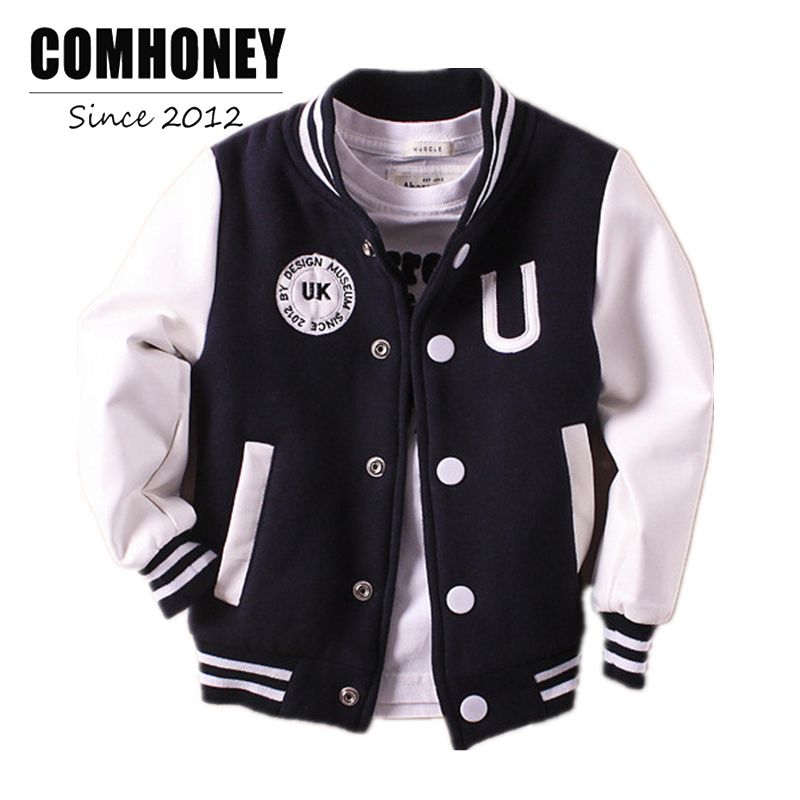 Boys Jacket Bomber Baseball Jacket For 