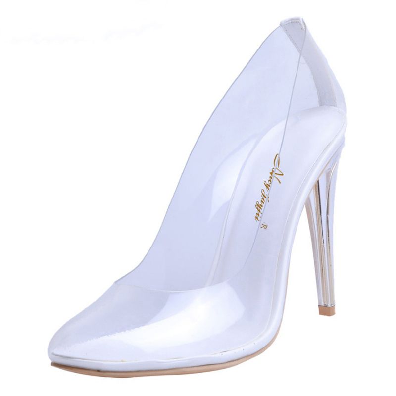 Acquista Kim Kardashian Trasparente Scarpe Donna Décolleté Autunno Argento  Tacchi Trasparenti Alta 10CM Abito Da Sposa In Vetro Cenerentola Matrimonio  A 74,44 € Dal Onlinemall017u | DHgate.Com