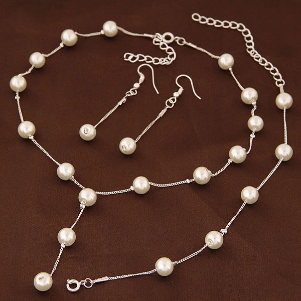 Conjunto de bisutería Enlace Cadena Collares Conjuntos de joyas para mujeres Collar Pulsera Pendientes