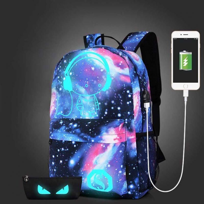 Teen Girls Galaxy School Bag Noctilucent Backpack Collection