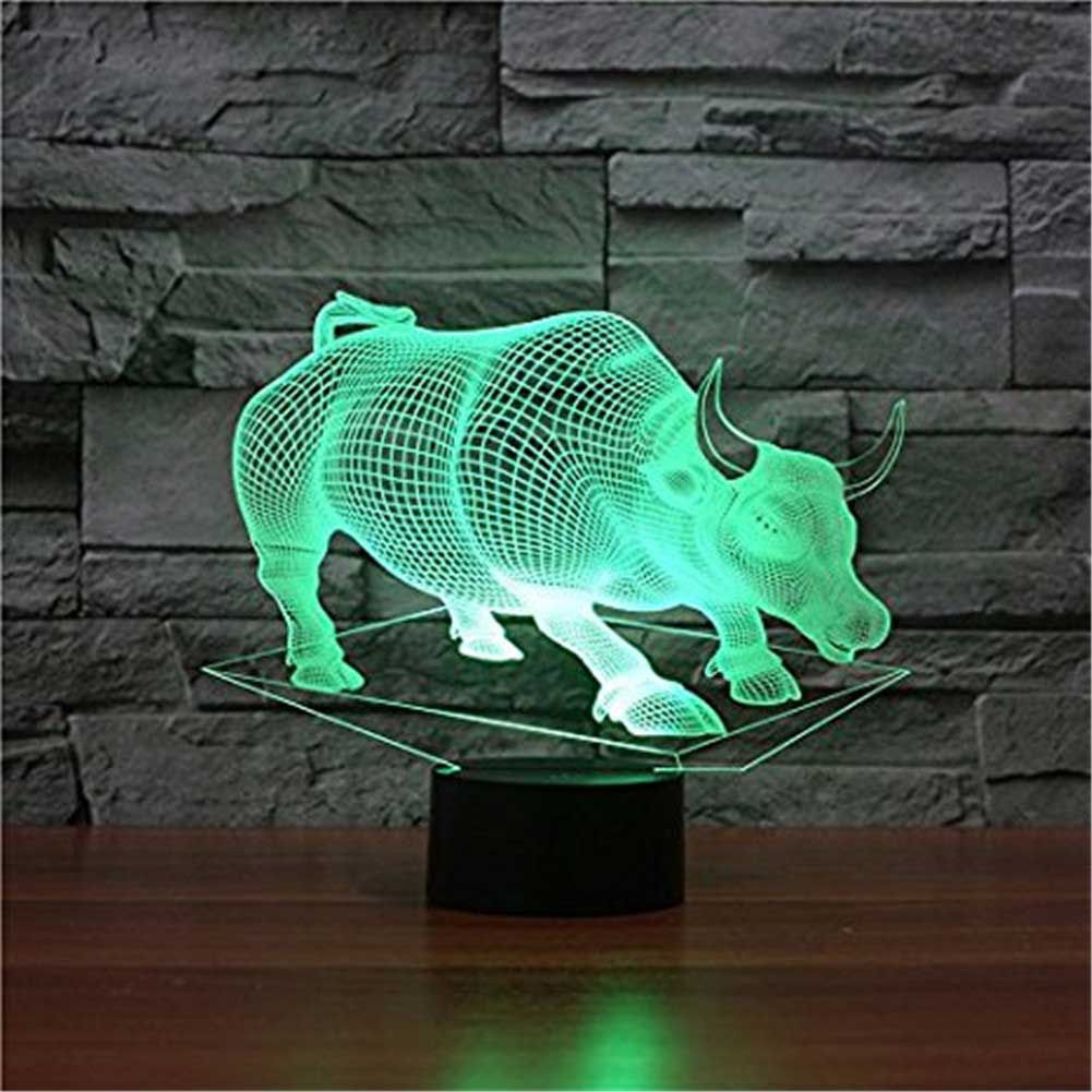 3D Glow LED Night Light Inspiration 7Colors Optical Illusion Lamp for Home Party 