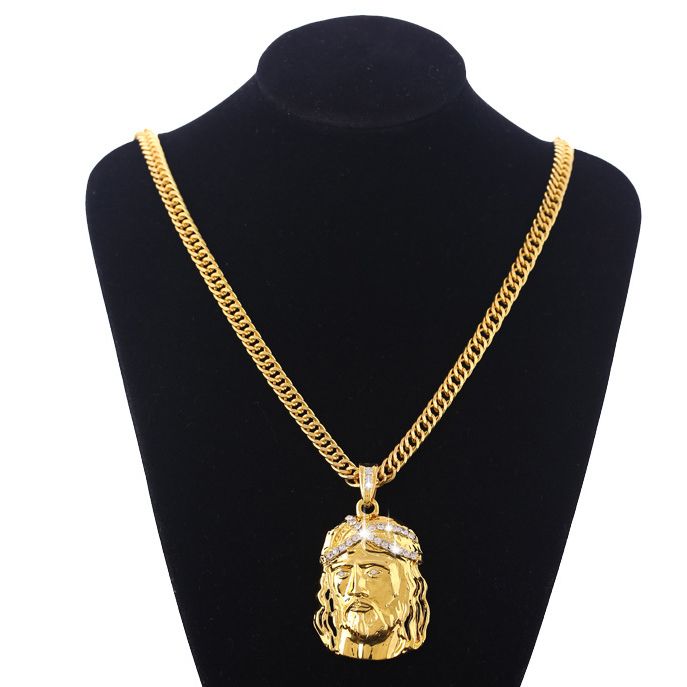 Jesus Piece Pendant With Cuban Link 
