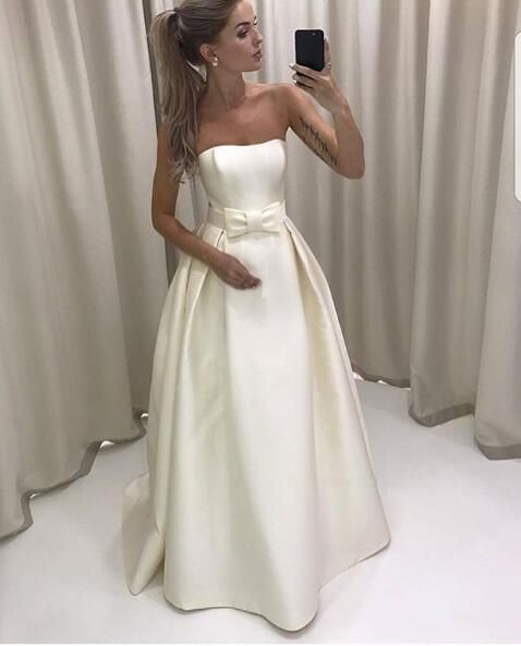 satin wedding dresses 2018