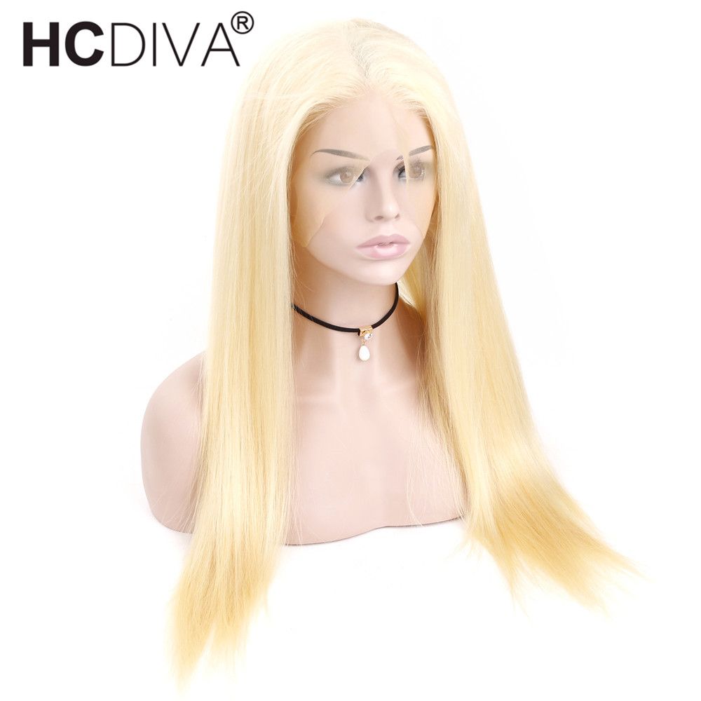 Full Lace Human Hair Wigs 613 Blond Lace Front Wigs For White