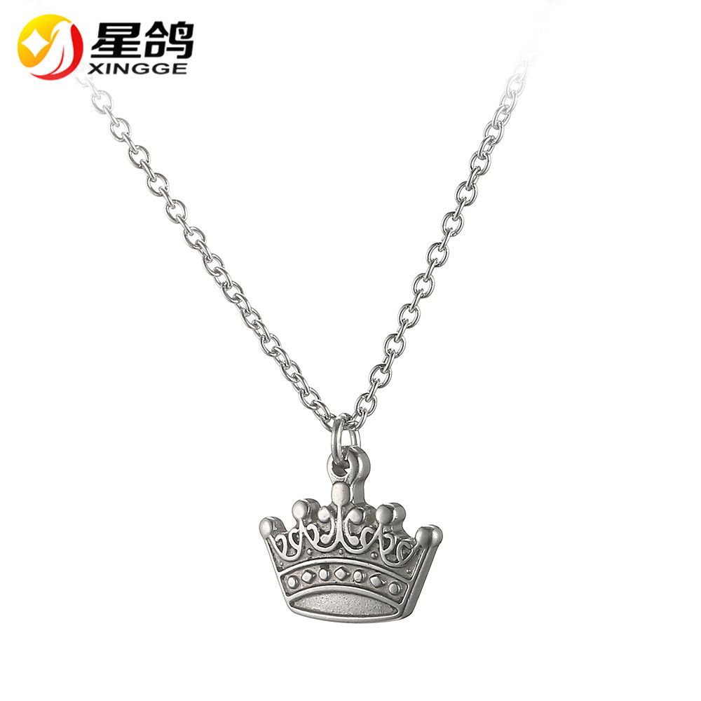 Royal Crown Pendant Necklace 