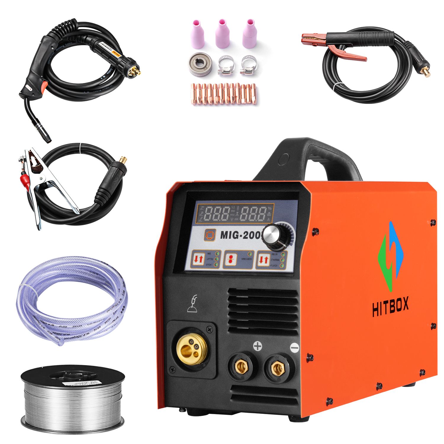 HITBOX MIG Wire Flux Cored Wire 0.8mm 0.030 2lb for MAG Gasless Mig Welding Wire 