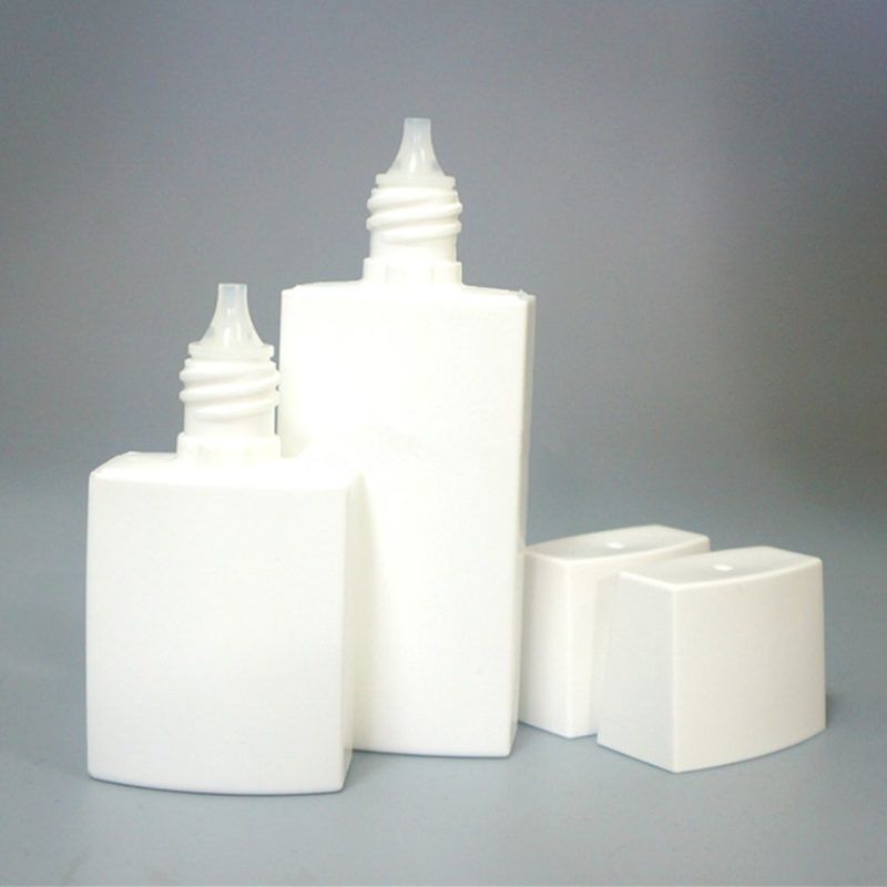 Classical White Plastic Rectangle Bottle Cosmetic Empty White Plastic