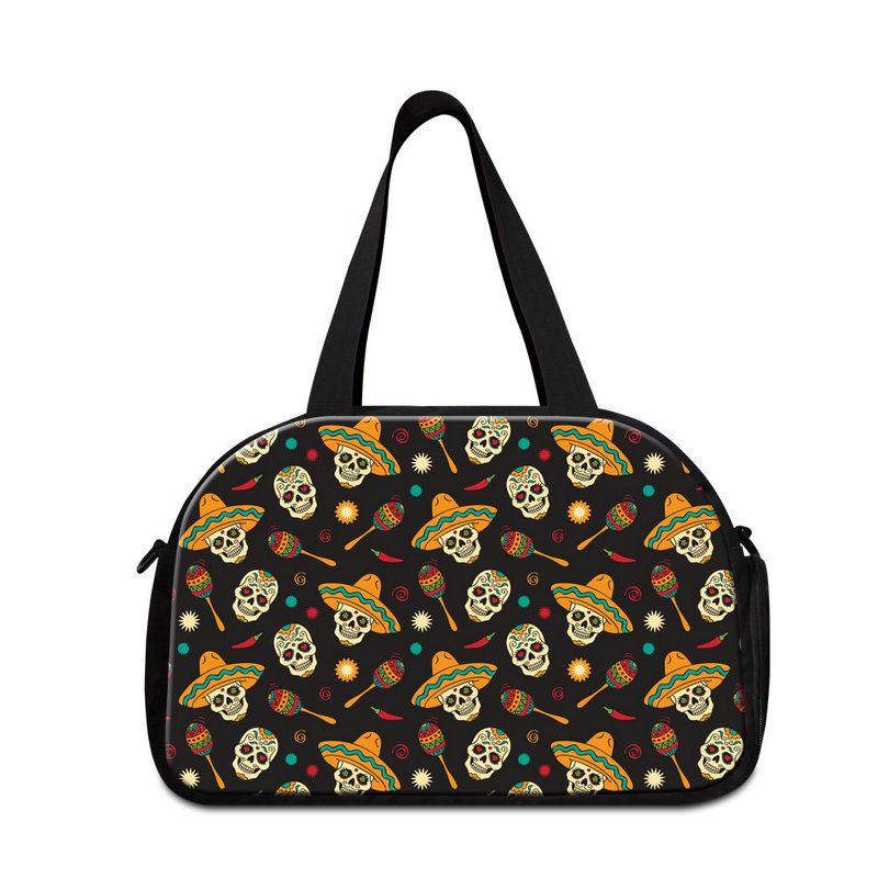 Compra Bolsos De Viaje De Hombro Masculino Imprimir Patrón De Cráneo En  Bolsa De Entrenamiento Con Bolsillo De Zapatos Mejor Bolso De Deporte Para  Gimnasio Bolsa Grande De Estilo Deportivo Para Viajar
