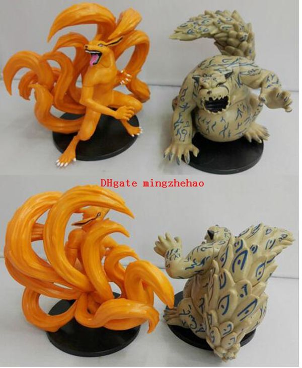 2 Pcs/Set Naruto Kyuubi Kurama Shuukaku PVC Figure Collectible Model Toy 