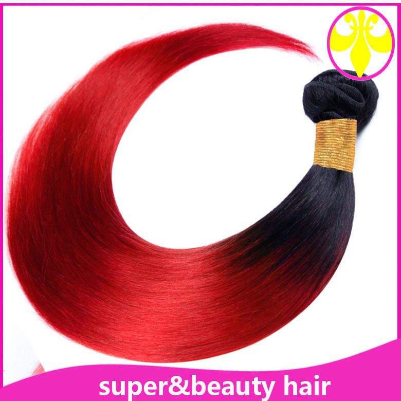 Cheap Price Beautiful Girl Hair Red Color Ombre Straight Hair Best