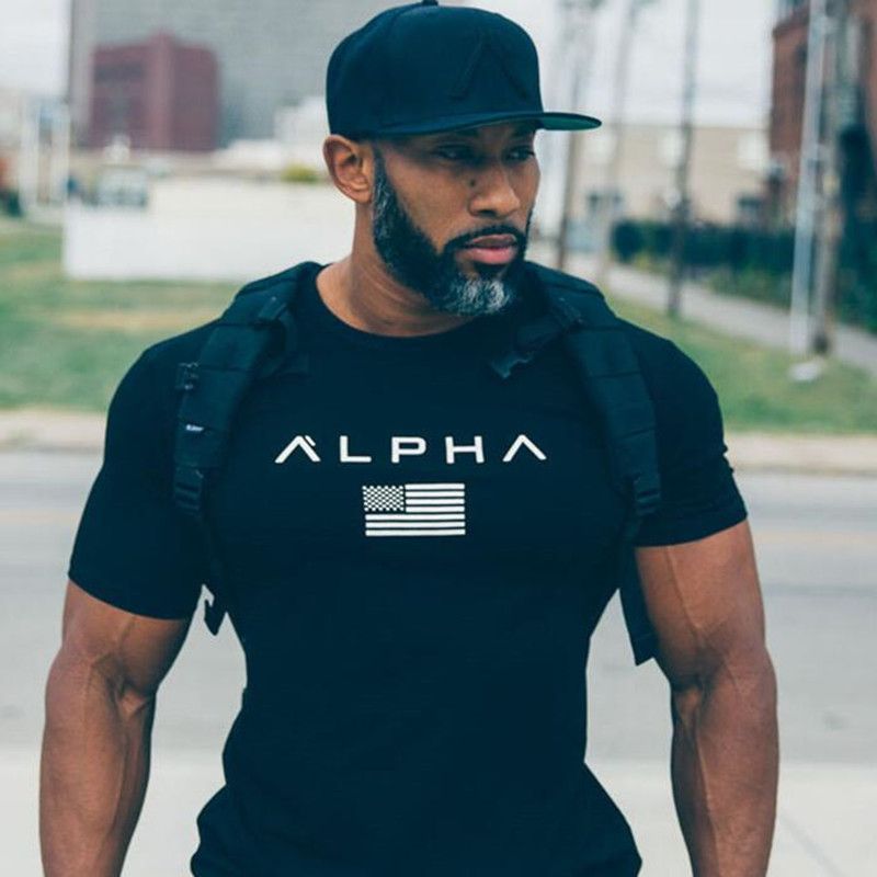 Diálogo restaurante dormitar ALPHA 2018 Nueva Marca Ropa Gimnasia Apretada Camiseta Para Hombre Fitness  Camiseta Homme Gimnasios Camiseta Hombres Gimnasio Crossfit Verano Tops De  17,09 € | DHgate