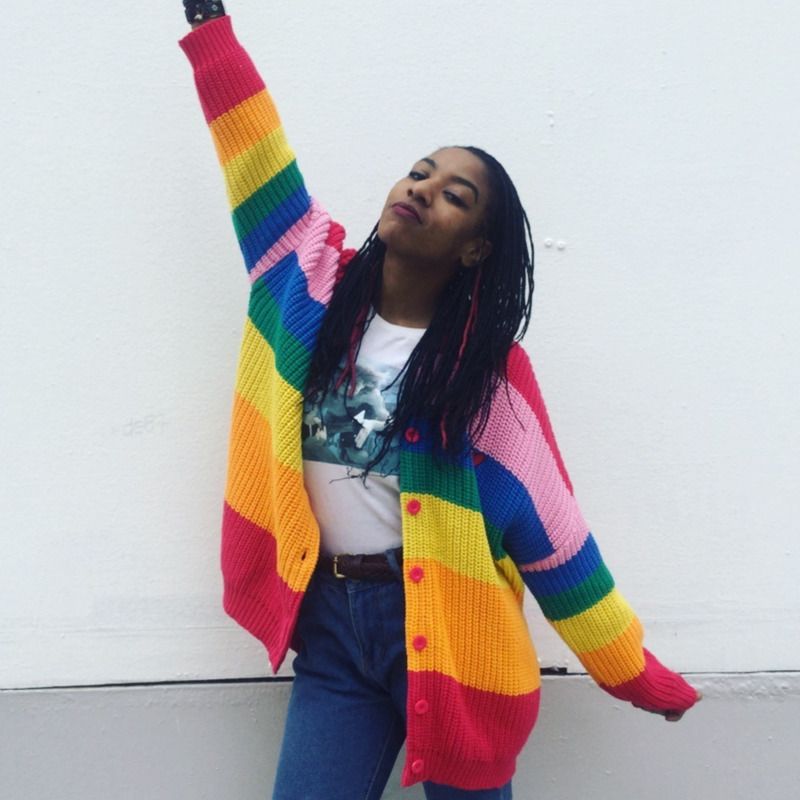cardigan arco íris