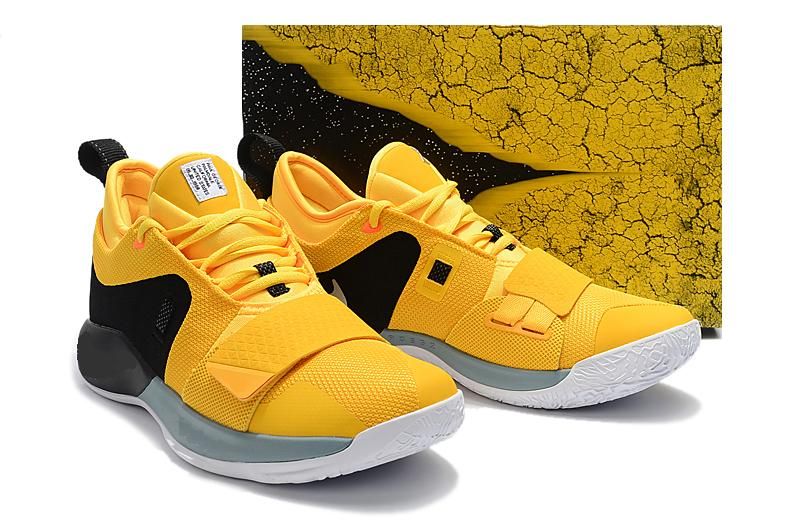 black and yellow paul george shoes