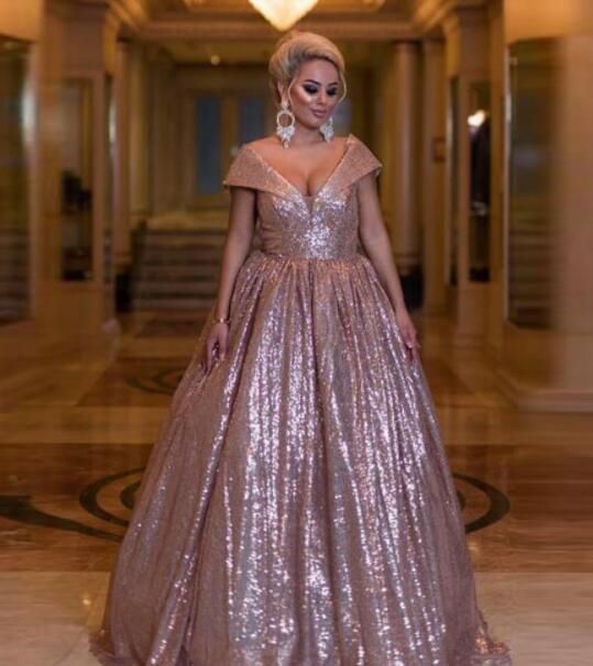 plus size sequin evening dress