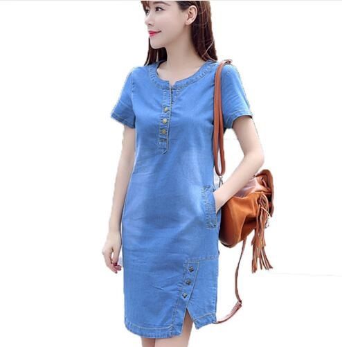 vestido de brim para senhoras