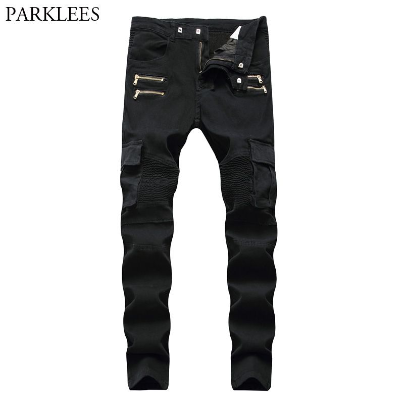 black cargo jeans mens