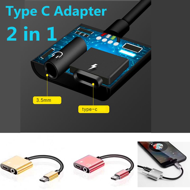 Compre 2 Em 1 Adaptador Conversor De Áudio Tipo C Fone De Ouvido 3.5mm  Divisor Conector Cabo De Carregamento Cabo Para Motorola Moto Lev Le Pro De  Whhogan, $3,52 | Pt.Dhgate.Com