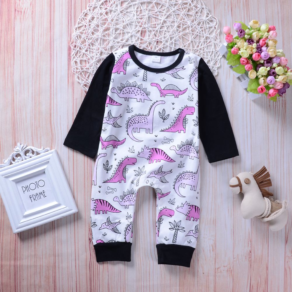 dinosaur romper baby girl