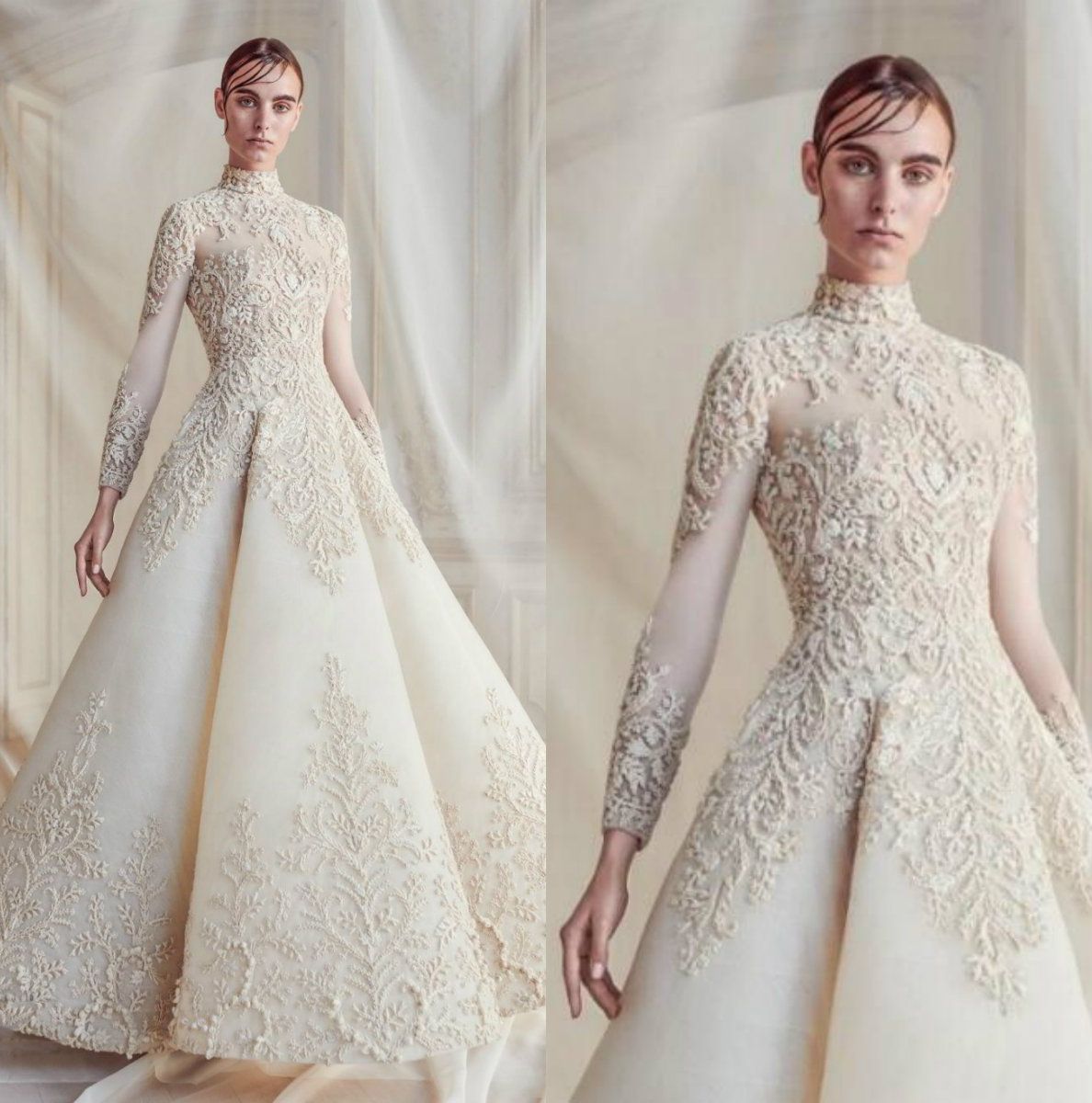 thick lace wedding dress