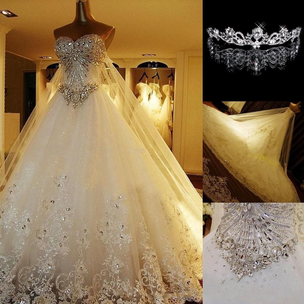 lace and crystal wedding dresses