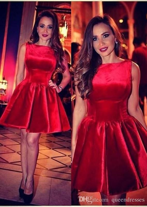 red cocktail dress size 16