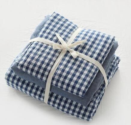 100 Cotton Quality Nordic Blue Check Solid Colors Home Family 100 Cotton Quality Nordic Blue Check